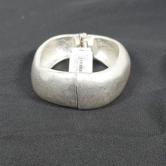 The Sak Holiday Shine Wide Metal Bangle Bracelet , Silver - Picture 6 of 6